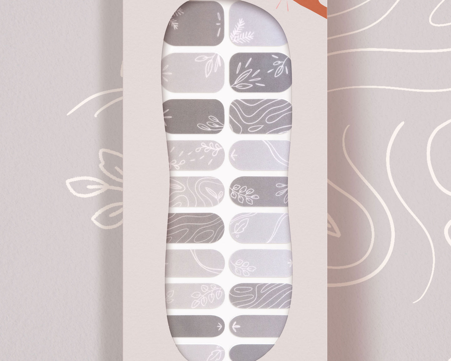 a white box with a design on it
