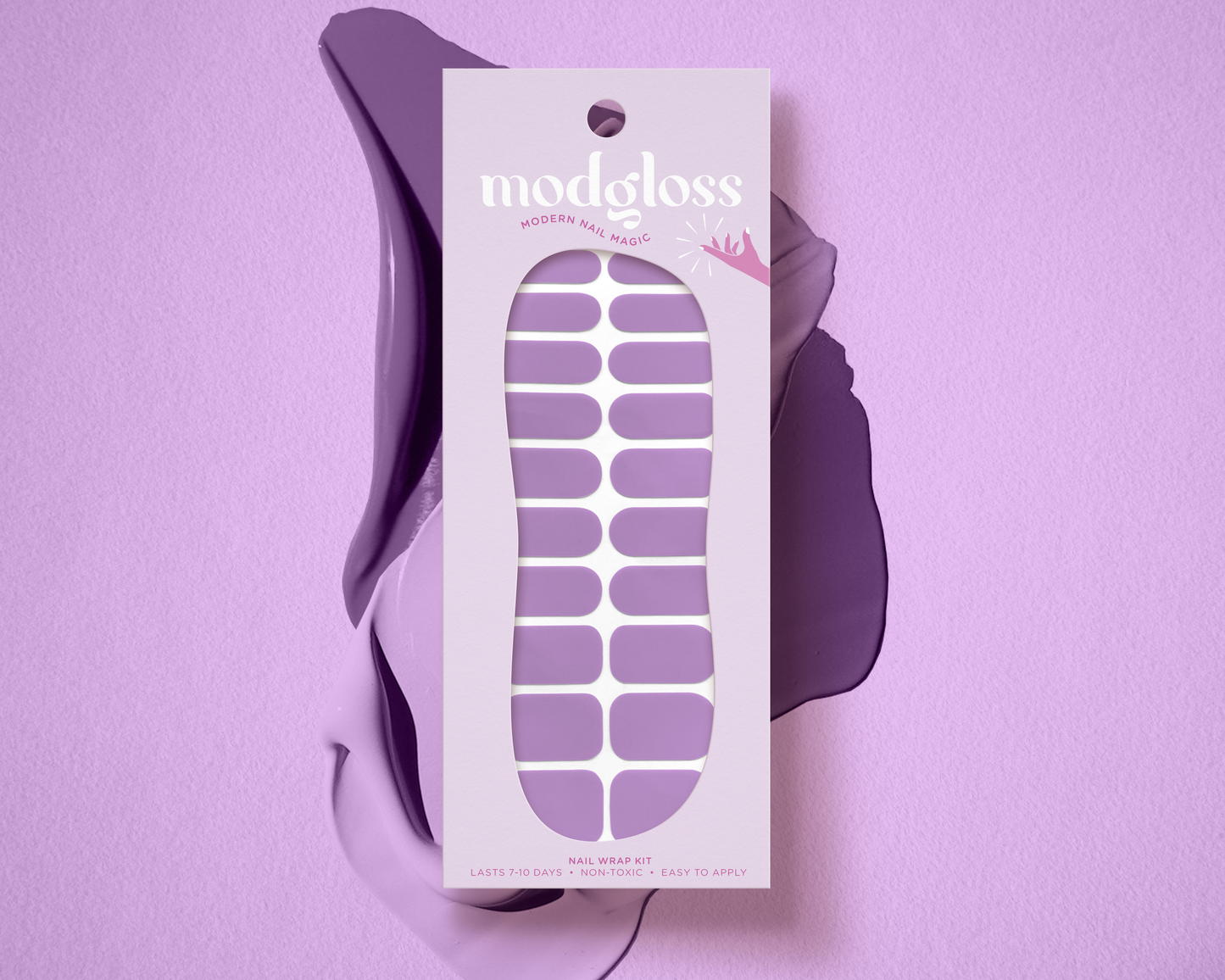 Lavender Fields Forever Solid Purple Nail Wrap Kit