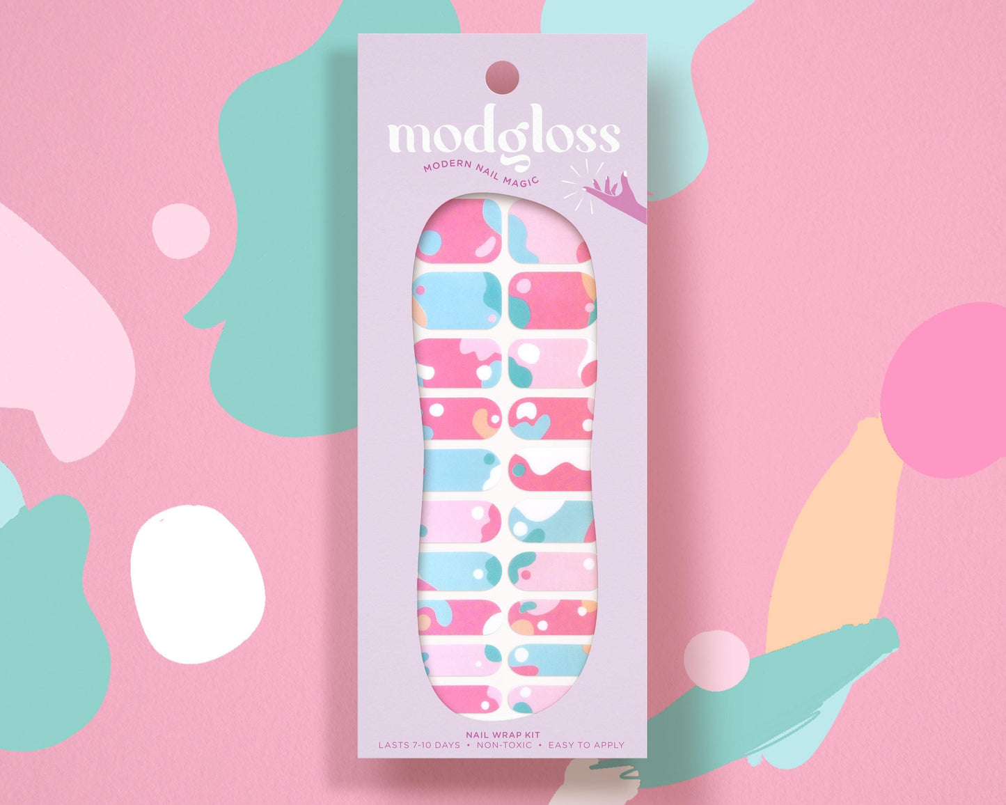 Dreamhouse Pink Modern Abstract Nail Wraps