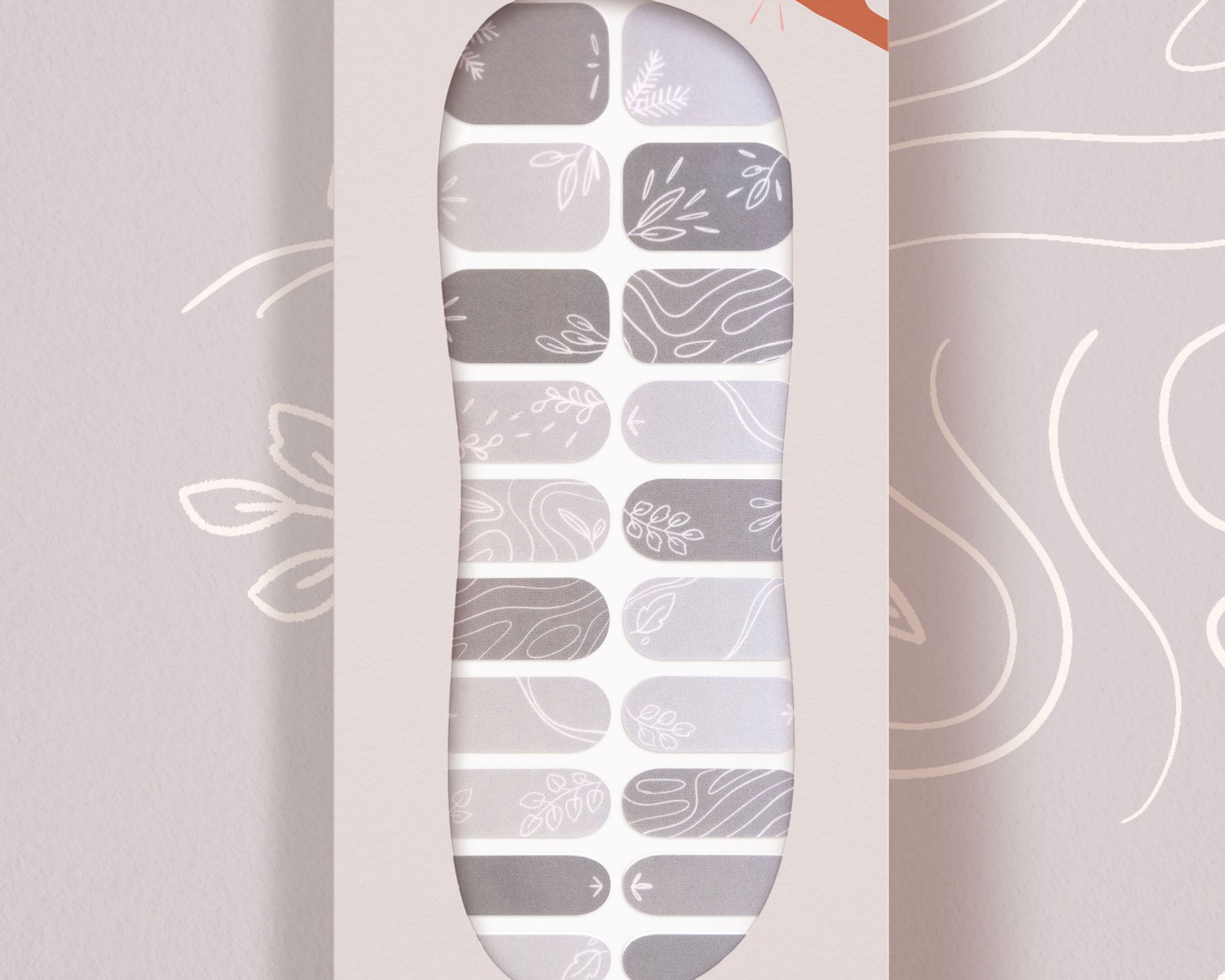 a white box with a design on it