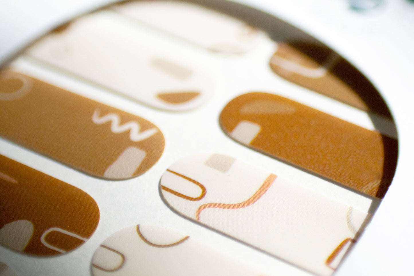 Boho Neutral Modern Shapes and Squiggles Nail Art Wrap Kit
