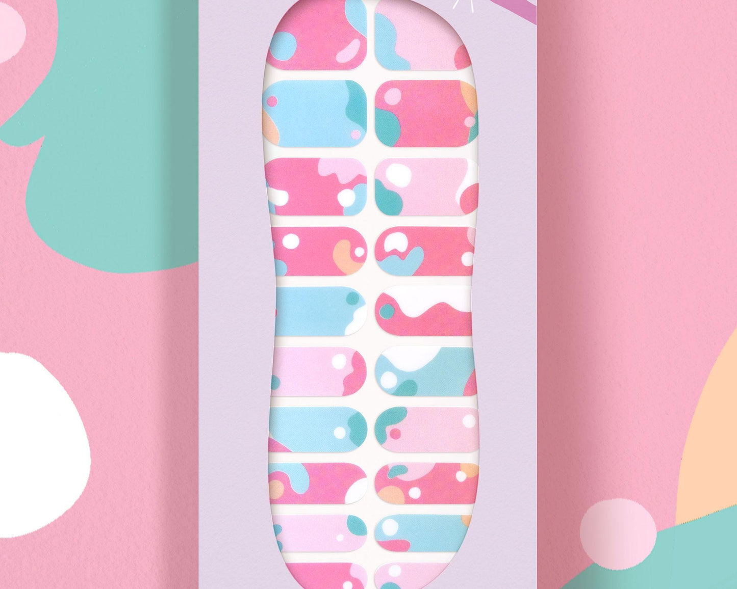 Dreamhouse Pink Modern Abstract Nail Wraps